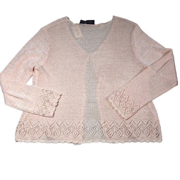 Tailor B. Moss NWT vintage light peach cardigan large - Picture 1 of 7